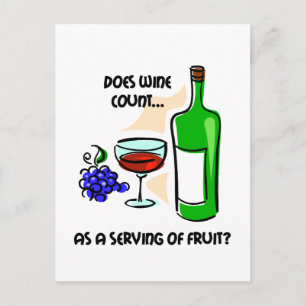 Funny wine humour saying postcard