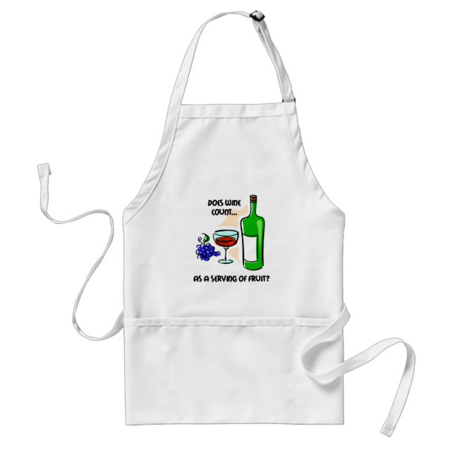 Funny wine humour saying standard apron (Front)
