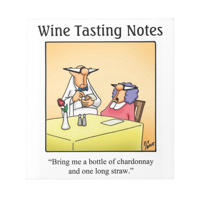 Funny Wine Journal "Spectickles" Gift Notepad (Front)