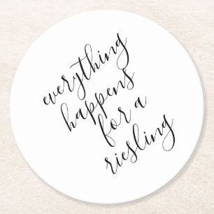 Funny Wine Party Ideas Round Paper Coaster