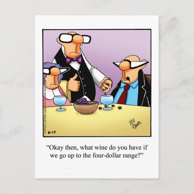 Funny Wine Postcard "Spectickles" (Front)