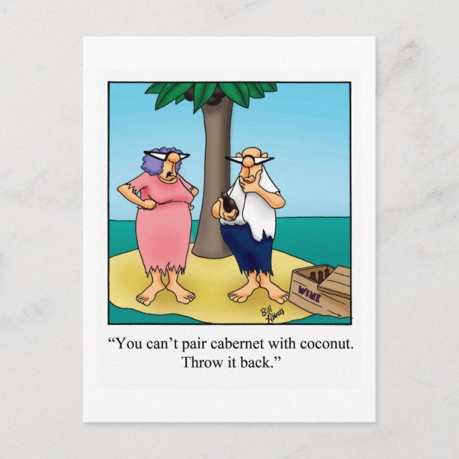 Funny Wine Postcard "Spectickles" (Front)