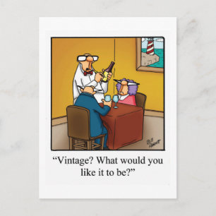 Funny Wine Postcard "Spectickles"
