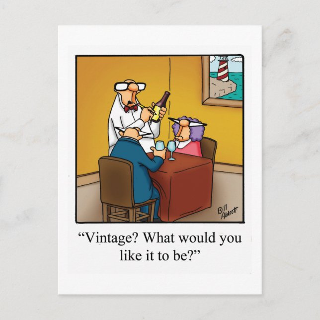 Funny Wine Postcard "Spectickles" (Front)