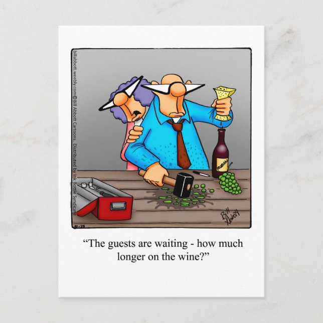 Funny Wine Postcard "Spectickles" (Front)