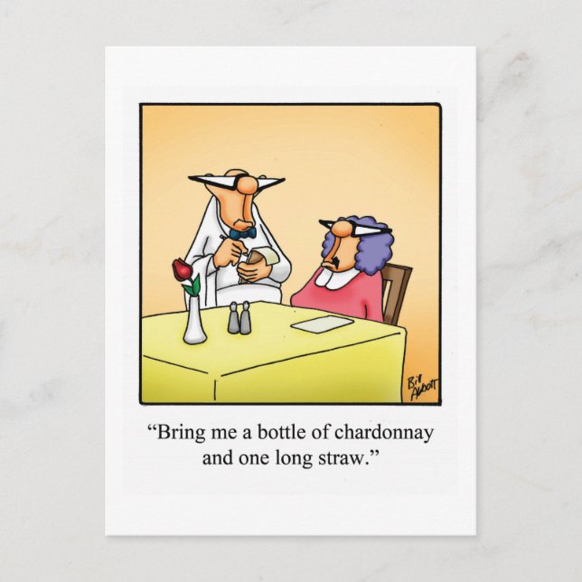 Funny Wine Postcard "Spectickles" (Front)