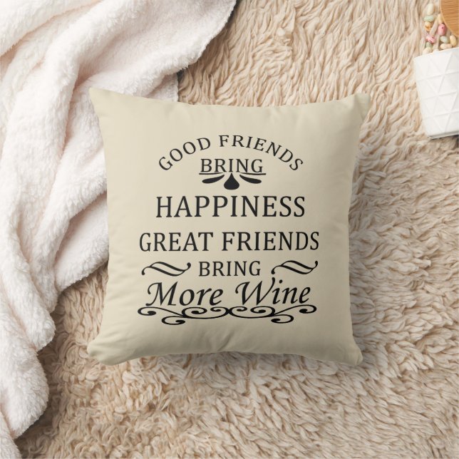 funny wine quote for friends cushion (Blanket)