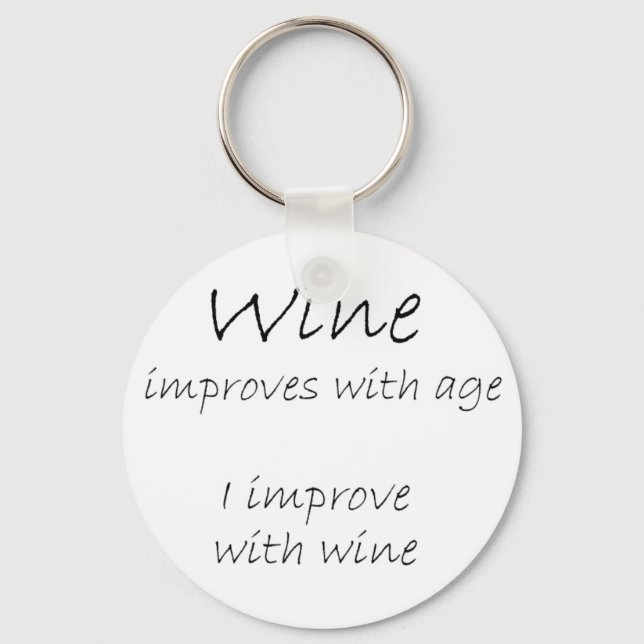 Funny wine quotes humour birthday gifts keychains (Front)