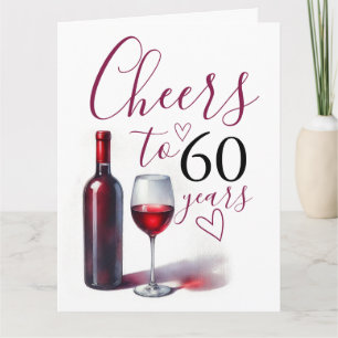 Funny Wine Theme 60th Birthday Cards