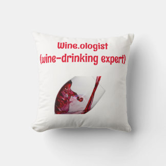 Funny Wine-Themed  Cushion