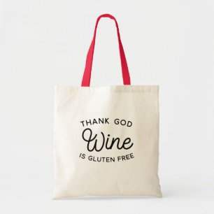 Funny wine tote bag, Gluten Free Bag