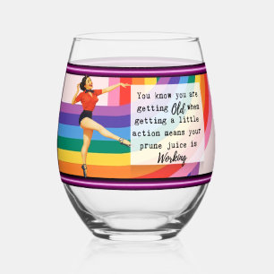 Funny Wineglass Best Friend Gift "Prune" Stemless Wine Glass
