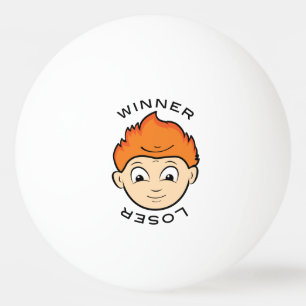 Funny Winner Loser Ping Pong Faces Ball