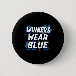 Funny Winners Wear Blue Spirit Wear Team Game Colo 6 Cm Round Badge
