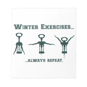 Funny Winter Exercises Notepad