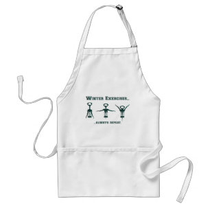 Funny Winter Exercises Standard Apron