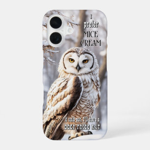 Funny Winter Owl Bird iPhone 16 Case