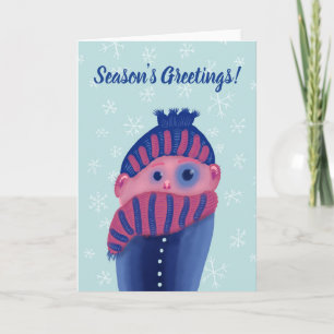 Funny winter Seasons Greetings Holiday Card