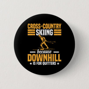 Funny Winter Sport Snow Cross-country Skiing Appea 6 Cm Round Badge