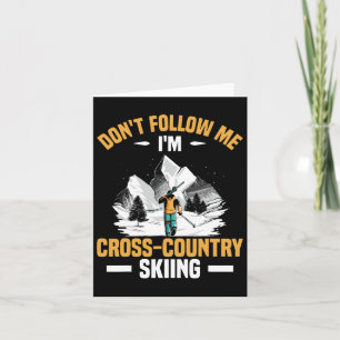Funny Winter Sport Snow Cross-country Skiing Appea Card