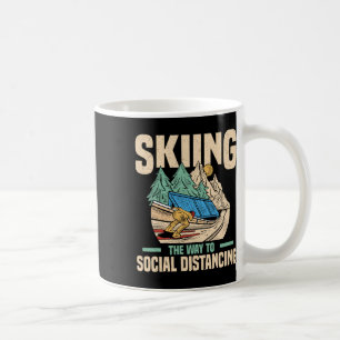 Funny Winter Sport Snow Skiing Appearel For Men 2 Coffee Mug