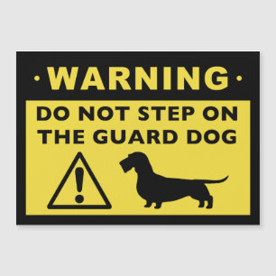 Funny Wire Haired Dachshund Guard Dog Warning
