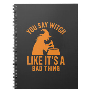 Funny Witch Cauldron Halloween Notebook