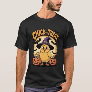 Funny Witch Costume Chick or Treat Halloween Spook T-Shirt
