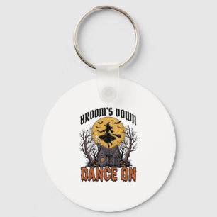 Funny Witch Dancer Vintage Halloween Engraving Shi Key Ring