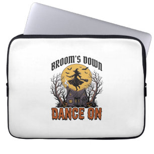 Funny Witch Dancer Vintage Halloween Engraving Shi Laptop Sleeve