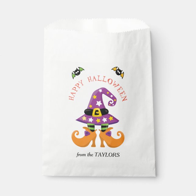 Funny Witch Feet Halloween Favour Bag (Front)