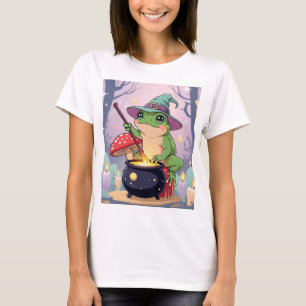 Funny Witch Frog Women T-Shirt – Pastel Frog