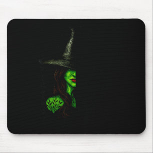 Funny Witch Halloween Don't Make Me Get My Flying  Mouse Pad