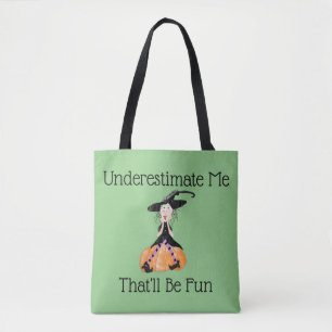 Funny Witch Halloween Tote Bag