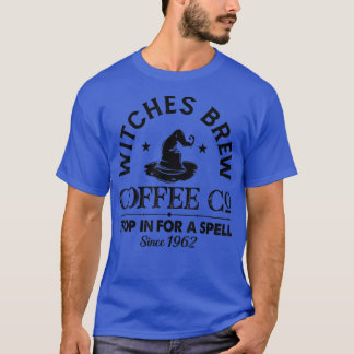 Funny Witch Hat Witches Brew Coffee Halloween 1050 T-Shirt