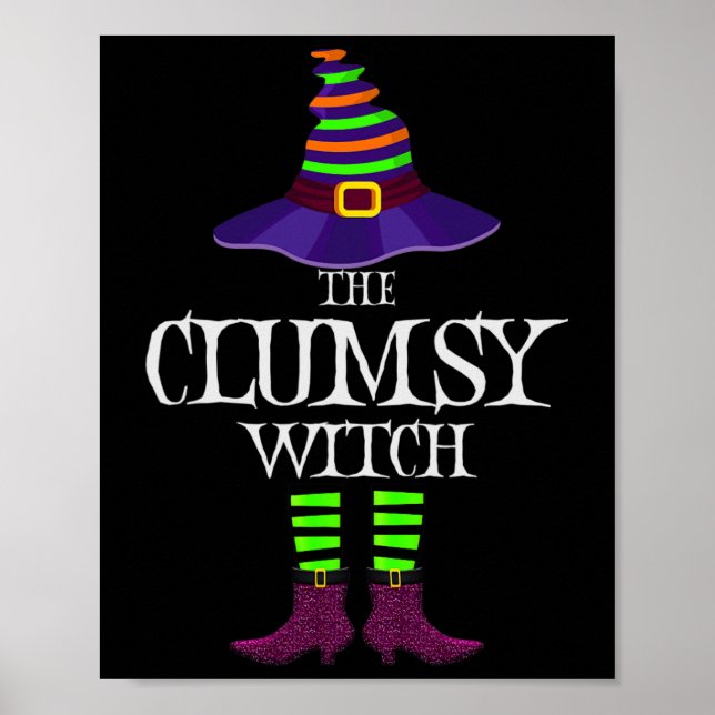 Funny Witch Magic Of Halloween Matching Group Desi Poster (Front)
