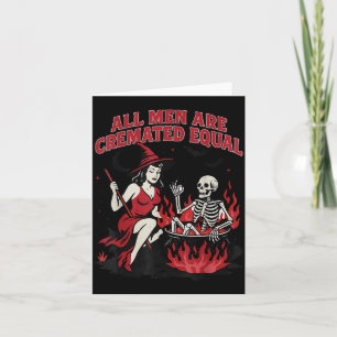 Funny Witch Men Are Cremated Equal Feminist Card