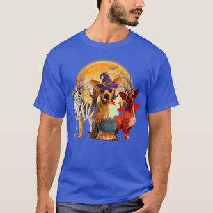Funny Witch Mummy Devil Chihuahua Dog Owner Happy T-Shirt