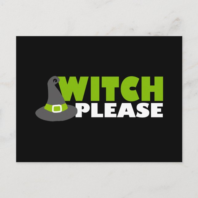 Funny 'Witch Please' Postcard (Front)