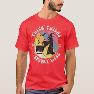 Funny Witch Poison Thick Thighs and Spooky Vibes H T-Shirt
