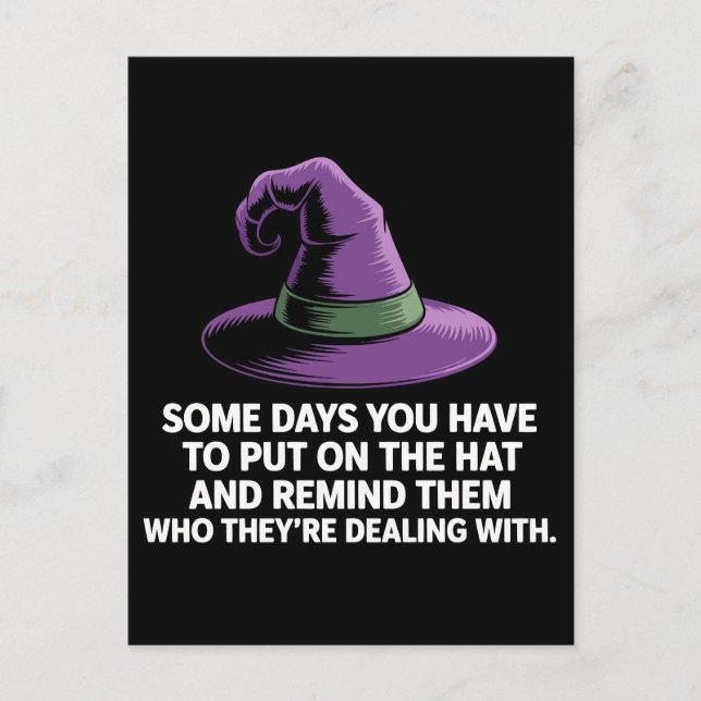 Funny Witch Quote Halloween Postcard (Front)