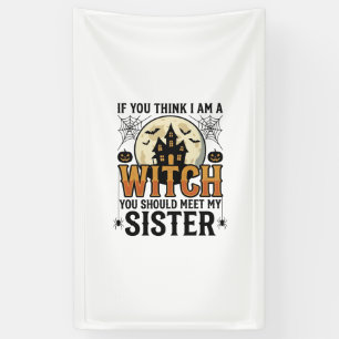 Funny Witch Sister Halloween Vintage Graphic_1 Banner