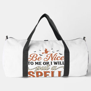 Funny Witch Spell Quote Halloween Vector Design_1 Duffle Bag