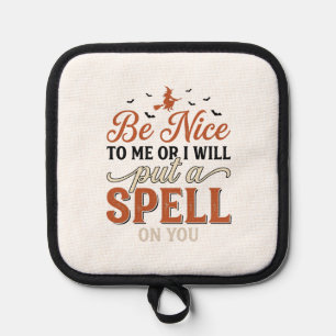 Funny Witch Spell Quote Halloween Vector Design_1 Pot Holder