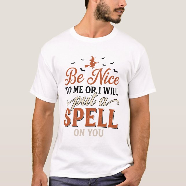 Funny Witch Spell Quote Halloween Vector Design_1 T-Shirt (Front)