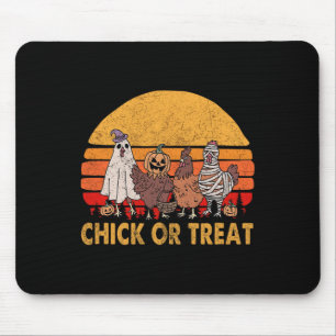 Funny Witch Spooky Chicken Halloween Costume Chick Mouse Pad