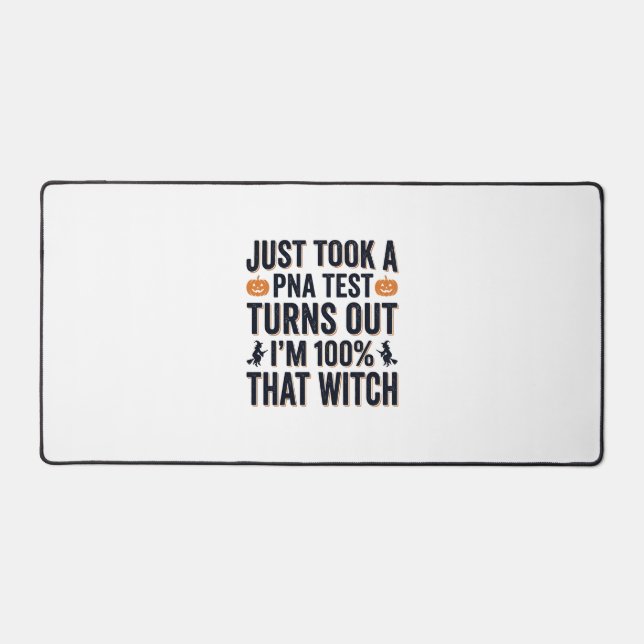Funny Witch Test Halloween Quote Vector Design_1 Desk Mat (Front)