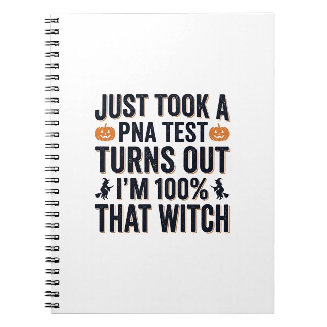 Funny Witch Test Halloween Quote Vector Design_1 Notebook (Front)