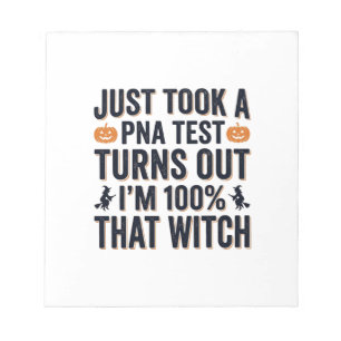 Funny Witch Test Halloween Quote Vector Design_1 Notepad