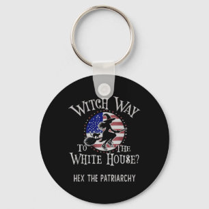 Funny Witch Way To White House Kamala Harris Hex P Key Ring